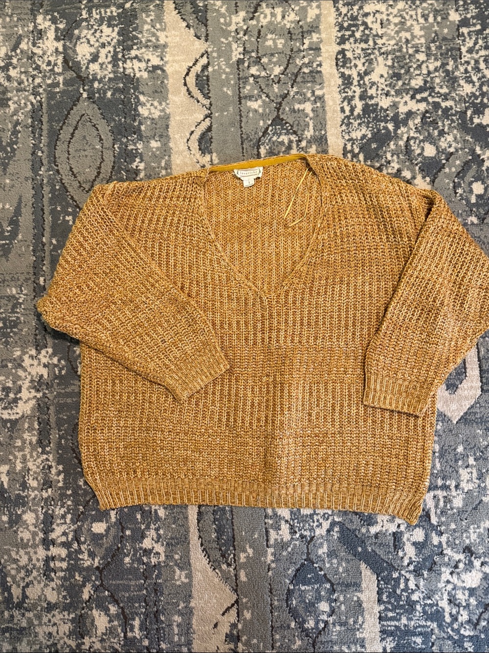 Love Riche Mustard Knit Sweater - Ribbed Texture